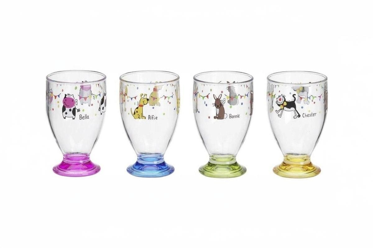 Glas til børn 4 pk. Motiv Charlie and Friends.