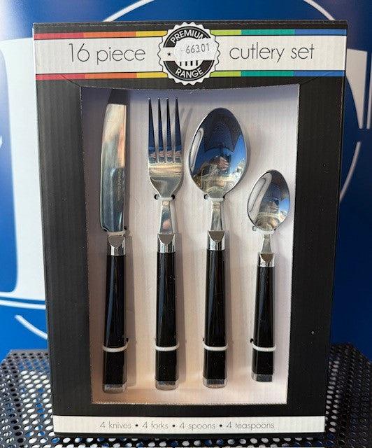 Bestiksæt SORT 16 deler Flamefield