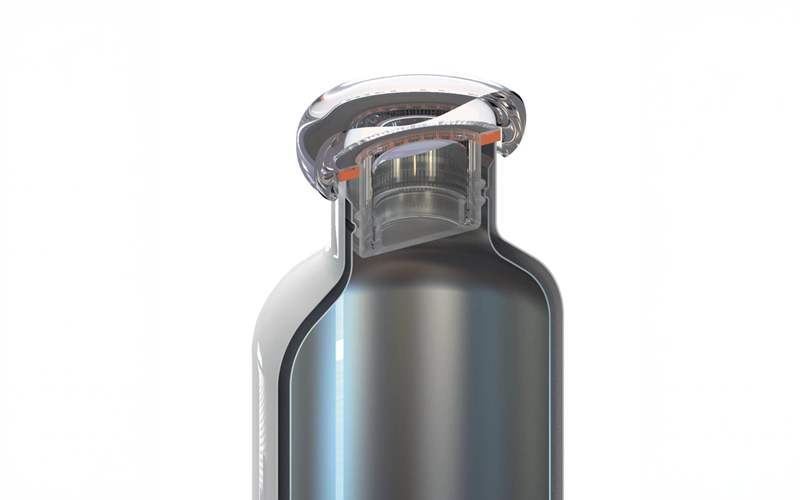 Flaske Thermal Travel børstet stål Guzzini