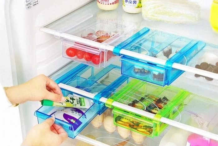 Køleskabshylde 2 stk Blå og Grå GIMEX