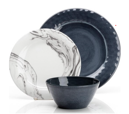 Service-sæt Grey Marble 12 Deler Flamefield