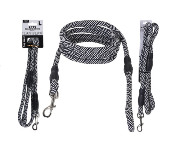 Hundesnor 130cm sort & hvid