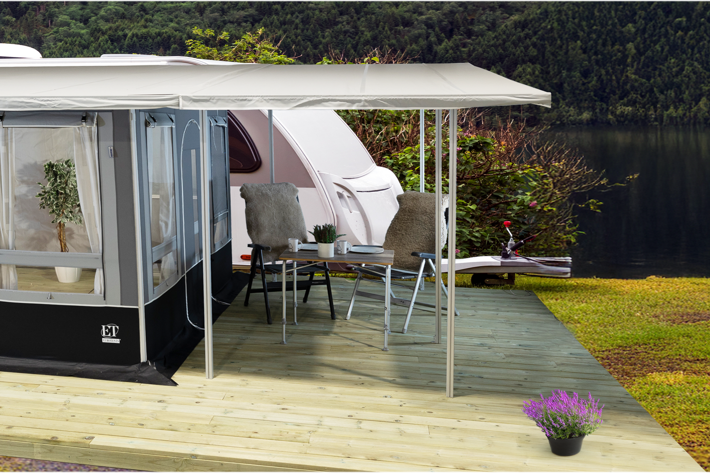 Tagudvidelse / ekstratag / veranda Ask og Embla  190 x 350