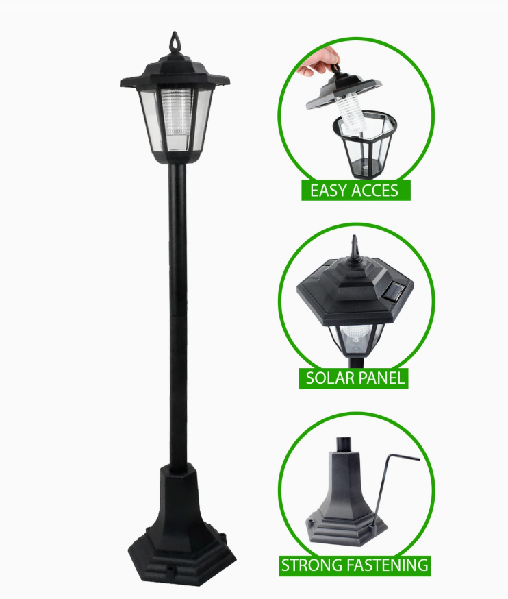83cm solcellelampe – udendørs havelanterne 1 stk.