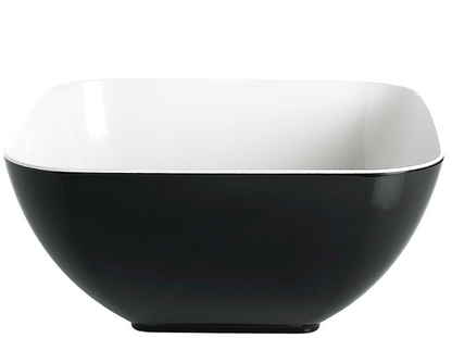 Skål Quadrato sort/hvid  25 cm